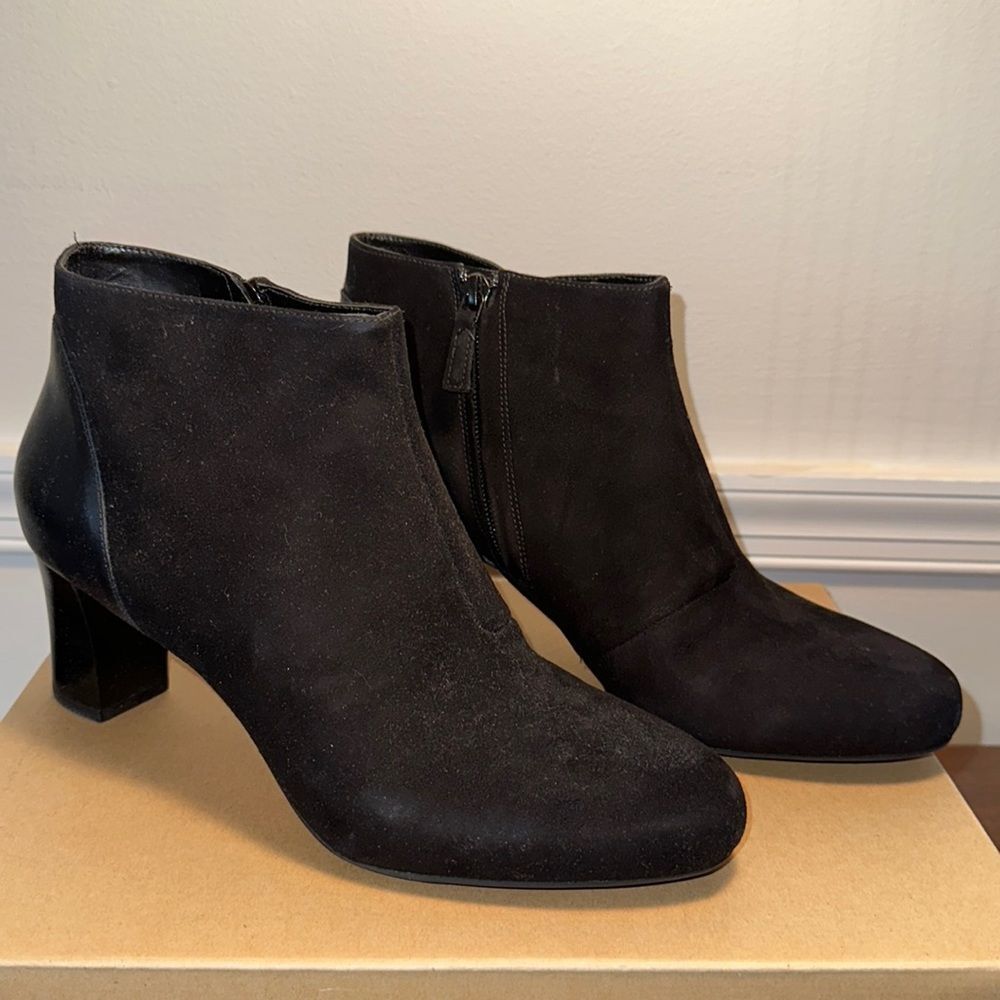 Women’s Cole Haan Miriam Short Boot Black Suede, Size 10, New in Box